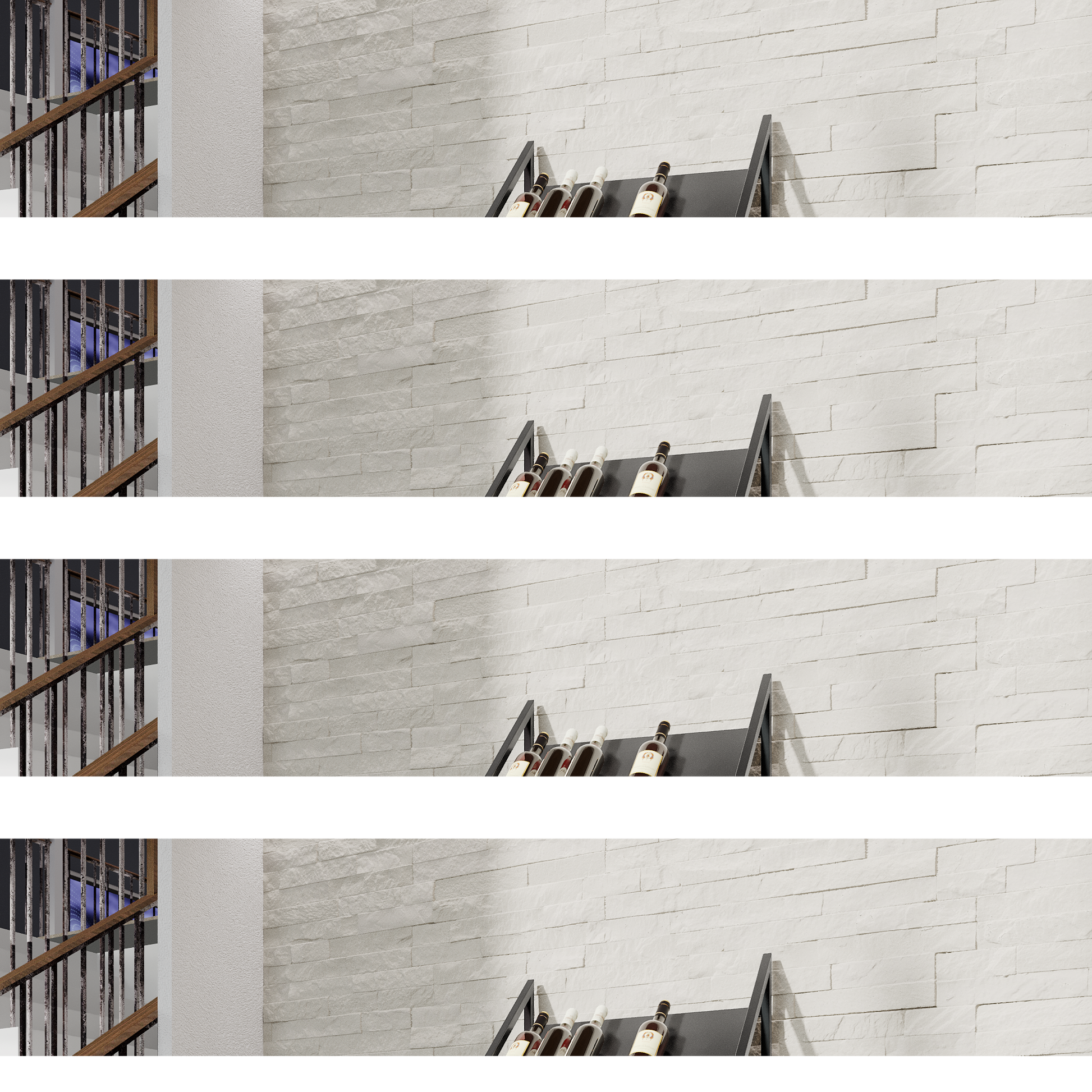 Regál Na Víno - Bordeaux - 170x60x30 cm