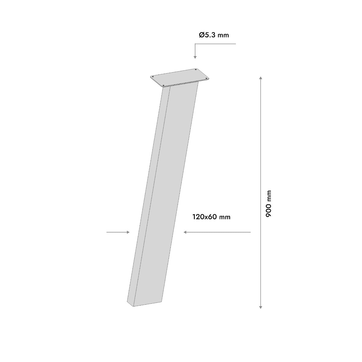 Stolové nohy Melmak Extreme - 90 cm