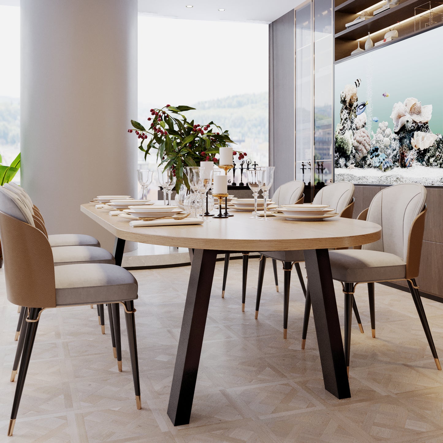 Stolová noha Thusia Extreme - 200x80x72 cm